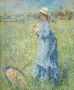 Pierre-Auguste Renoir Femme cueillant des Fleurs oil on canvas painting by Pierre-Auguste Renoir oil painting